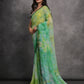 Rajwada Green Printed Georgette Saree With Unstitched Blouse For Women