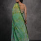 Rajwada Green Printed Georgette Saree With Unstitched Blouse For Women