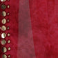 Rajwada Red Printed Georgette Saree With Unstitched Blouse For Women