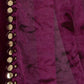 Rajwada Purple Printed Georgette Saree With Unstitched Blouse For Women