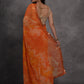 Rajwada Orange Printed Georgette Saree With Unstitched Blouse For Women