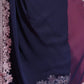Rajwada Blue Embroidered Georgette Saree With Unstitched Blouse For Women