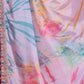 Rajwada Multicolor Printed Chiffon Saree With Unstitched Blouse For Women