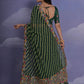 Rajwada Green Printed Georgette Saree With Unstitched Blouse For Women