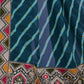 Rajwada Teal Printed Georgette Saree With Unstitched Blouse For Women