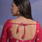 Rajwada Pink Printed Georgette Saree With Unstitched Blouse For Women