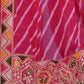 Rajwada Pink Printed Georgette Saree With Unstitched Blouse For Women