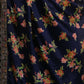 Rajwada Blue Printed Chiffon Saree With Unstitched Blouse For Women