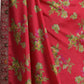 Rajwada Red Printed Chiffon Saree With Unstitched Blouse For Women