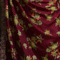 Rajwada Wine Printed Chiffon Saree With Unstitched Blouse For Women