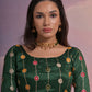 Rajwada Green Printed Georgette Saree With Unstitched Blouse For Women