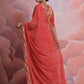 Rajwada Pink Printed Georgette Saree With Unstitched Blouse For Women