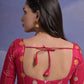 Rajwada Pink Printed Georgette Saree With Unstitched Blouse For Women