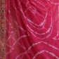 Rajwada Pink Printed Georgette Saree With Unstitched Blouse For Women