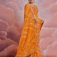 Rajwada Orange Printed Georgette Saree With Unstitched Blouse For Women