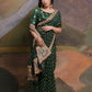 Rajwada Green Printed Georgette Saree With Unstitched Blouse For Women