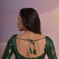 Rajwada Green Printed Georgette Saree With Unstitched Blouse For Women
