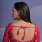 Rajwada Pink Printed Georgette Saree With Unstitched Blouse For Women