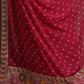 Rajwada Pink Printed Georgette Saree With Unstitched Blouse For Women