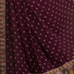 Rajwada Wine Printed Georgette Saree With Unstitched Blouse For Women