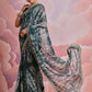 Rajwada Green Printed Georgette  Saree With Unstitched Blouse For Women