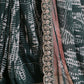 Rajwada Green Printed Georgette  Saree With Unstitched Blouse For Women
