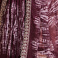 Rajwada Wine Printed Georgette  Saree With Unstitched Blouse For Women
