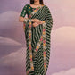 Rajwada Green Printed Georgette Saree With Unstitched Blouse For Women