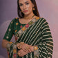 Rajwada Green Printed Georgette Saree With Unstitched Blouse For Women