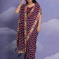 Rajwada Wine Printed Georgette Saree With Unstitched Blouse For Women