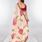 Rajwada Off White Printed Chiffon Saree With Unstitched Blouse For Women