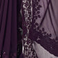 Rajwada Violet Embroidered Georgette Saree With Unstitched Blouse For Women
