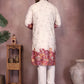 Rajwada Off White Cotton Blend Embroidered Kurta Set For Men