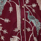 Rajwada Maroon Silk Blend Embroidered Kurta Set For Men