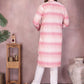 Rajwada White And Pink Silk Blend Printed Kurta Set For Men