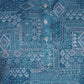 Rajwada Teal Blue Cotton Blend Printed Kurta Set For Men