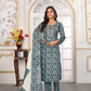 Rajwada Teal Blue Rayon Printed Kurta Set For Women
