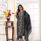 Rajwada Black Rayon Printed Kurta Set For Women