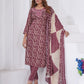 Rajwada Maroon Rayon Solid Kurta Set For Women