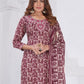Rajwada Maroon Rayon Solid Kurta Set For Women