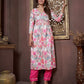 Rajwada Multicolor Rayon Printed Kurta Set For Women