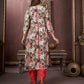 Rajwada Multicolor Rayon Printed Kurta Set For Women