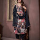 Rajwada Black Rayon Printed Kurta Set For Women