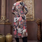 Rajwada Black Rayon Printed Kurta Set For Women