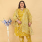 Rajwada Yellow Silk Blend Printed Kurta Set For Women