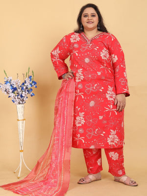 Rajwada Dark Pink Rayon Printed Kurta Set For Women