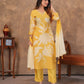 Rajwada Yellow Viscose Solid Kurta Set For Women