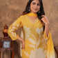Rajwada Yellow Viscose Solid Kurta Set For Women
