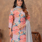 Rajwada Multicolor Viscose Solid Kurta Set For Women