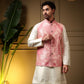 Rajwada White Silk Blend Solid Kurta Set For Men